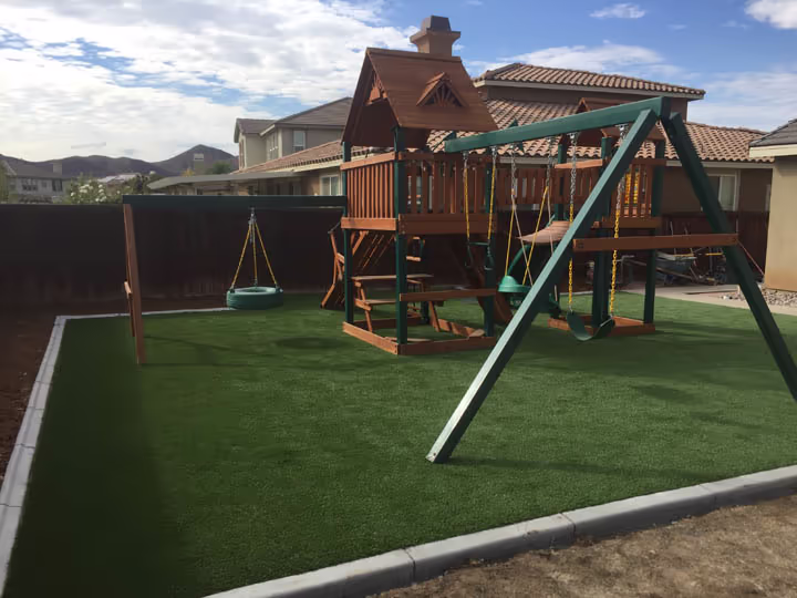 Residential Playground Installation Astroturf Installation Concrete Flatwork — photo 4